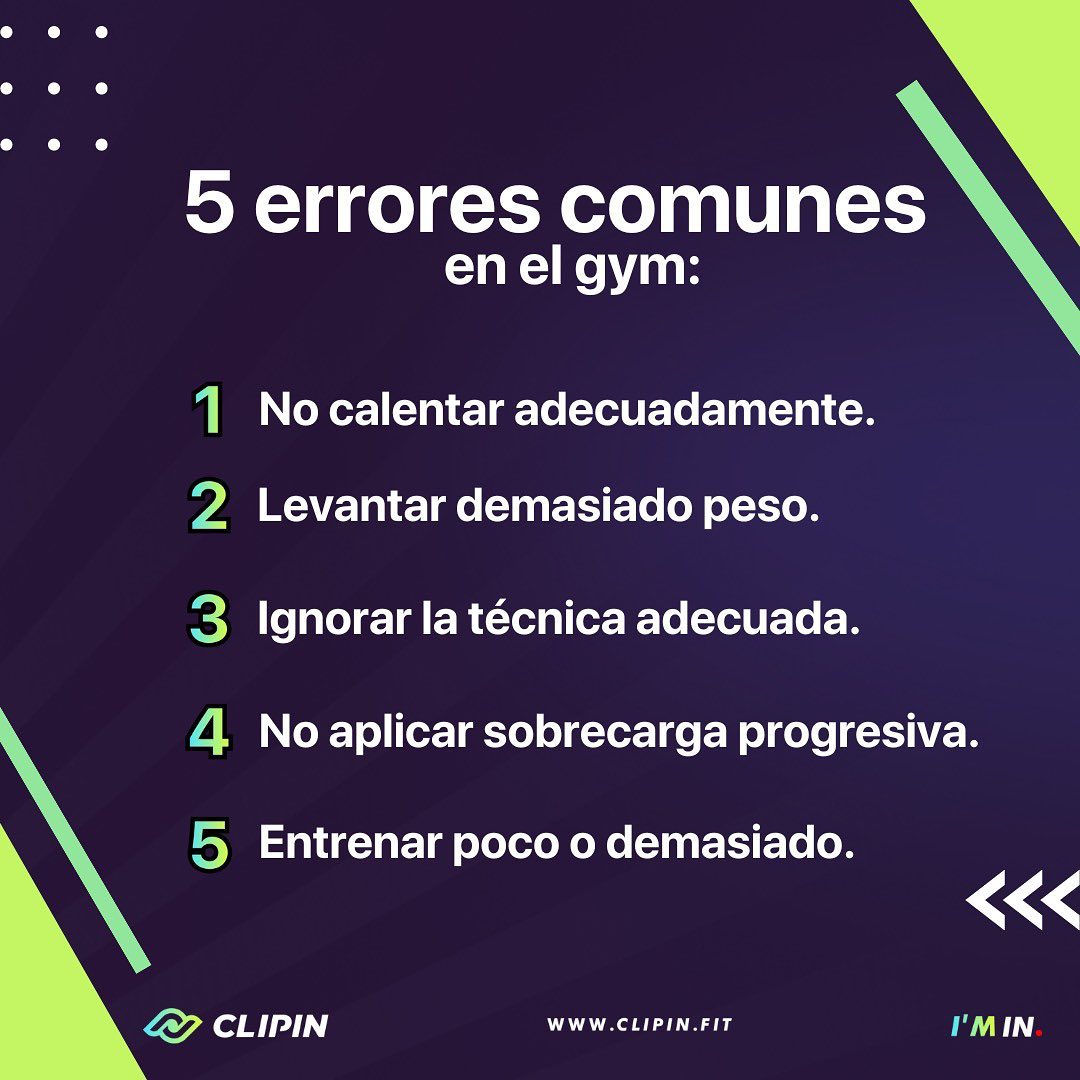 5 errores comunes en el gym