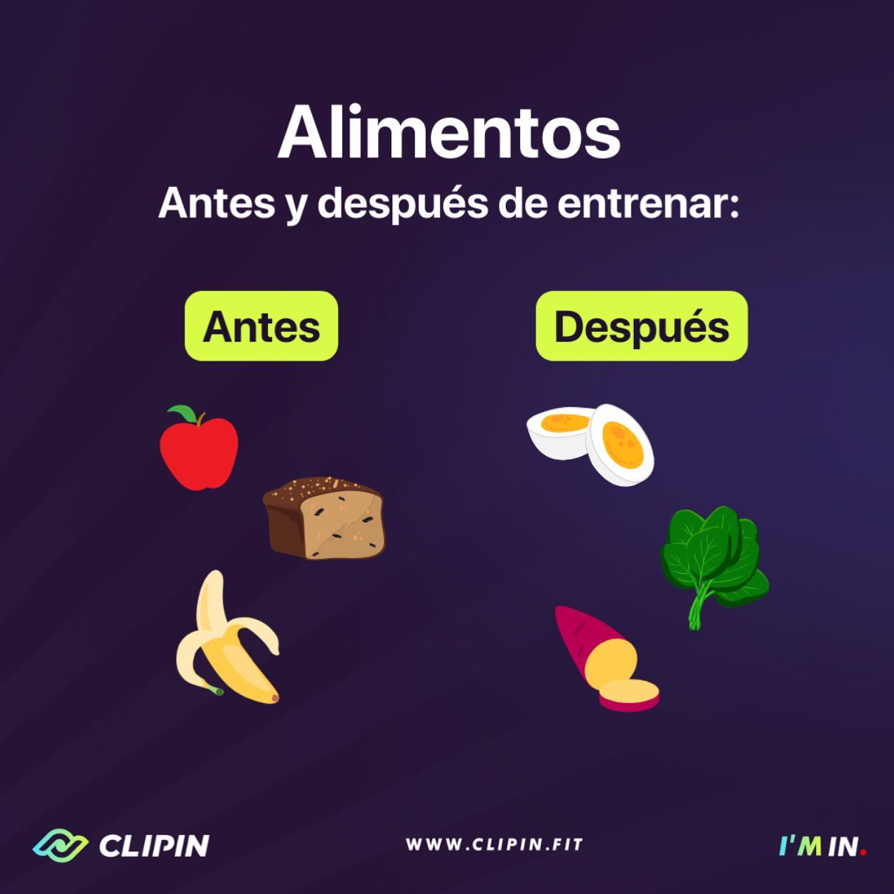 Alimentos antes y después de entrenar