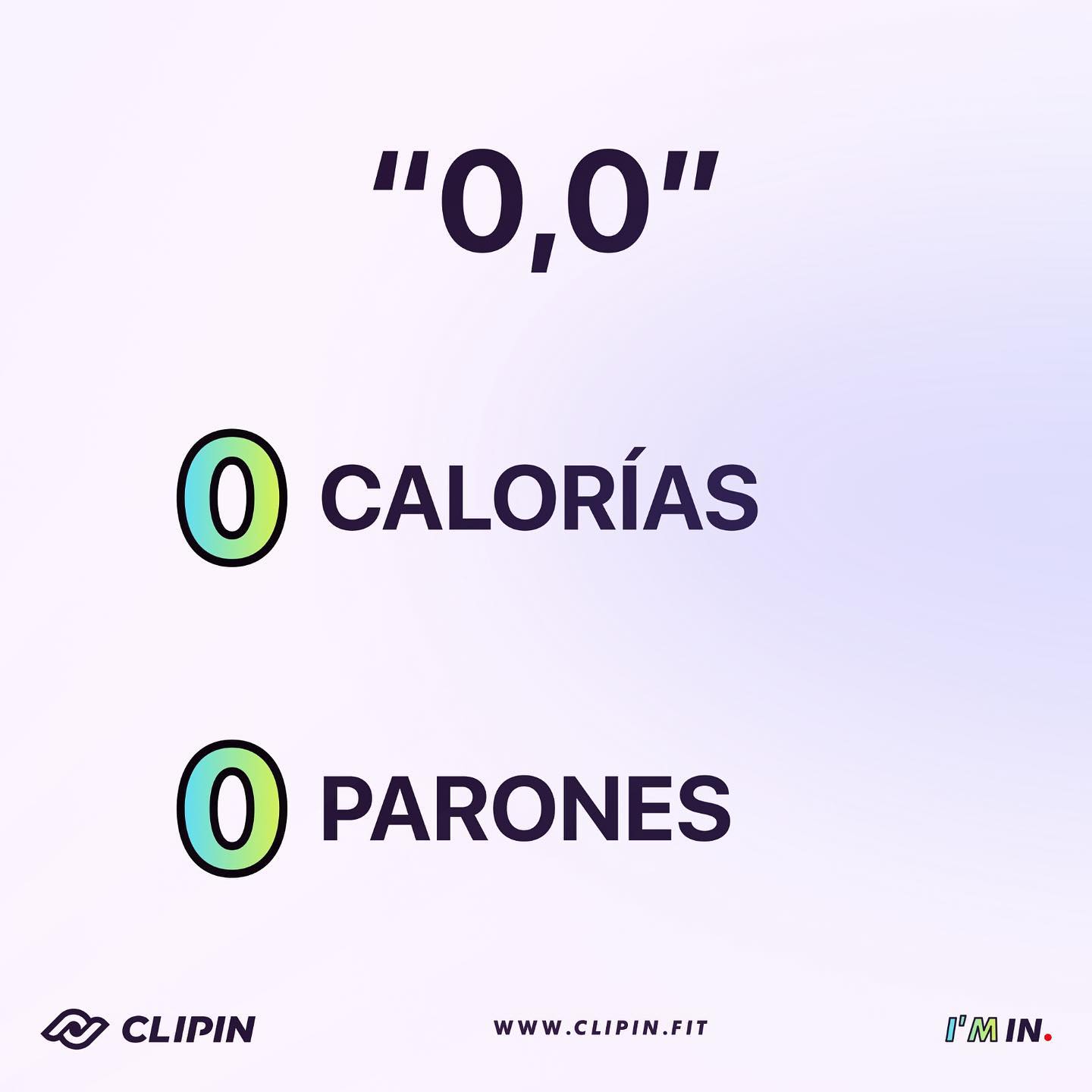 0,0: 0 Calorías, 0 Parones