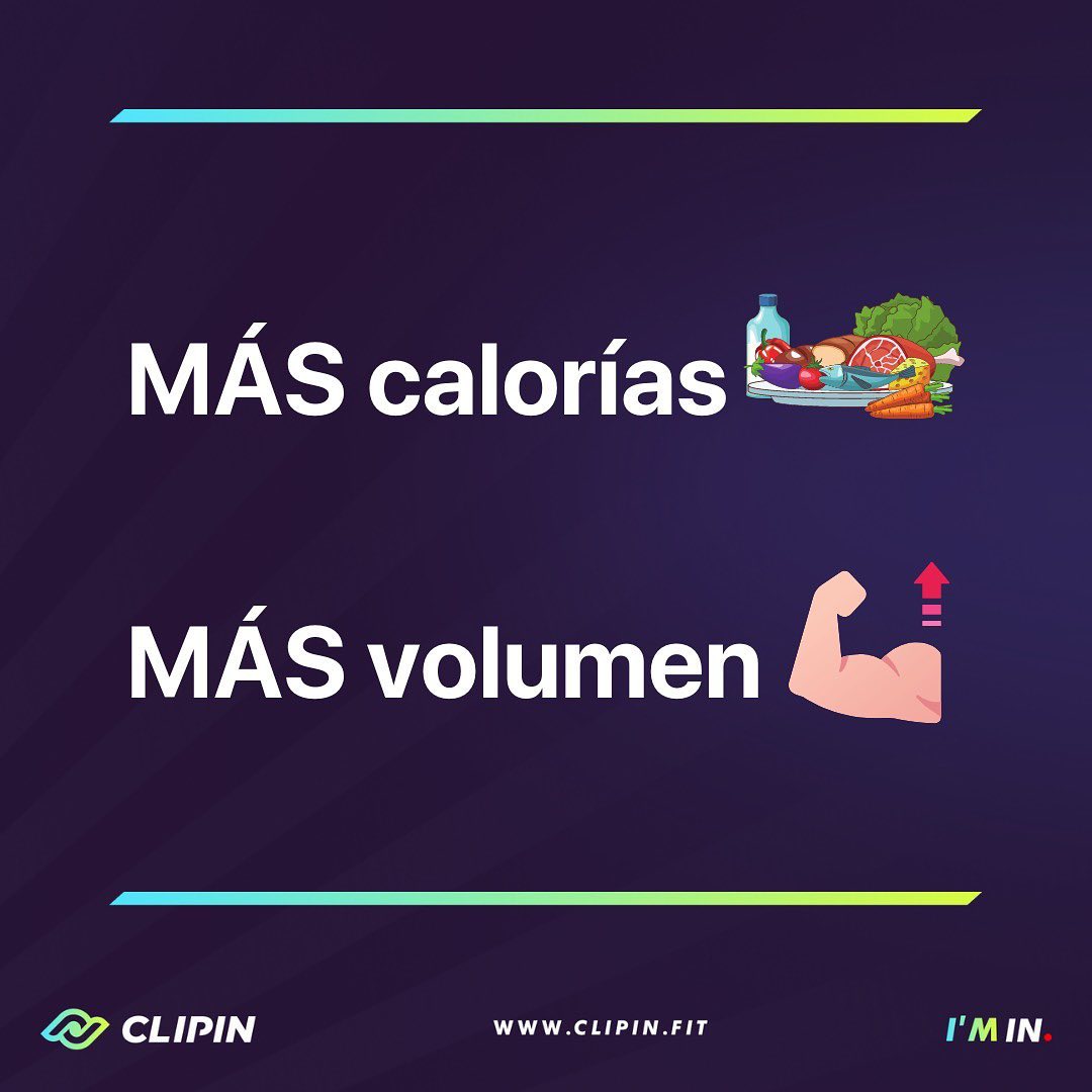 MÁS CALORÍAS, MÁS VOLUMEN